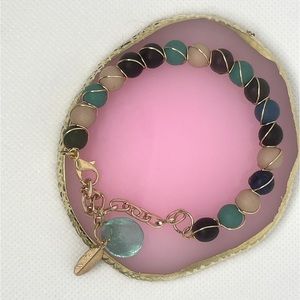 Handmade glass beaded bracelet